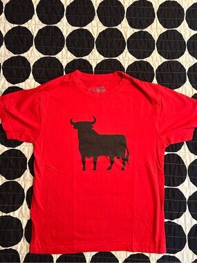 Spain T-Shirt with Bold Black Bull Graphic